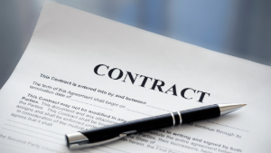 photo of a Contract  and a pen