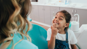 Image of girl at the dentist.