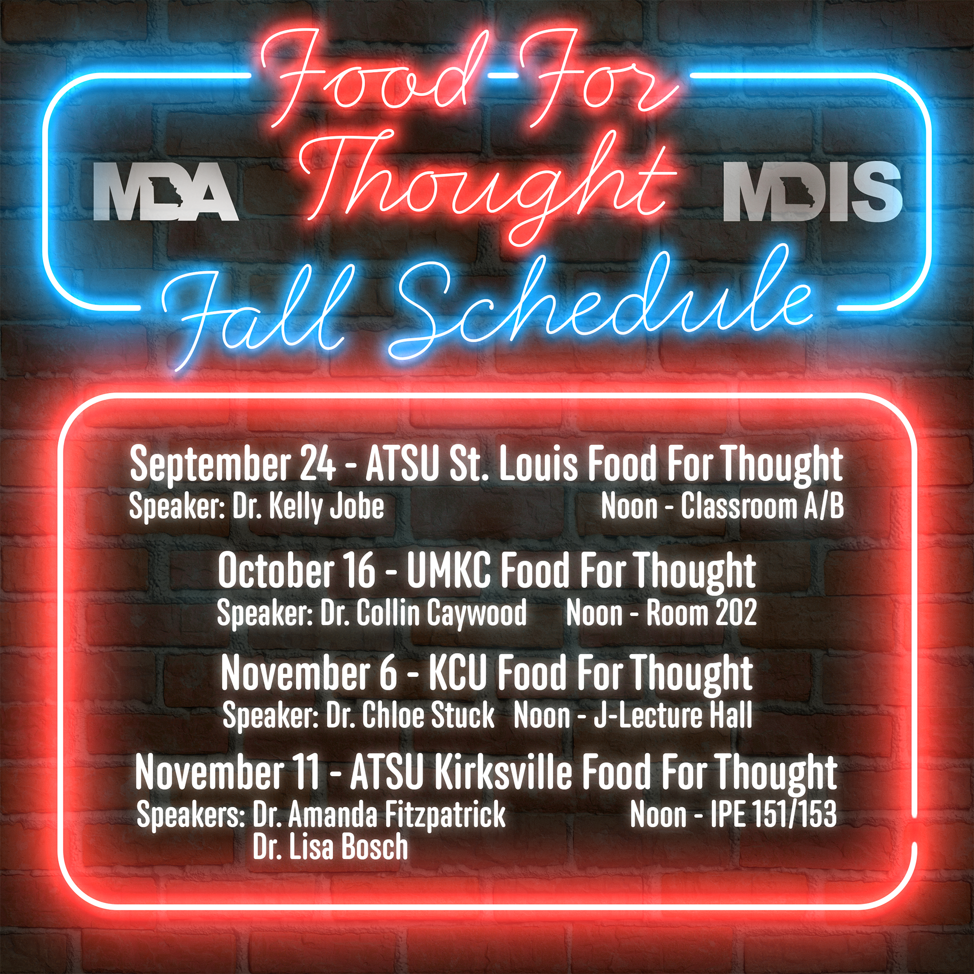 Fall FFT Schedule