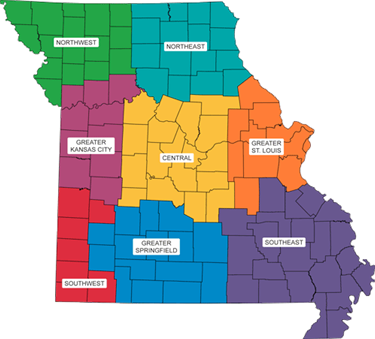 Map of Central Missouri